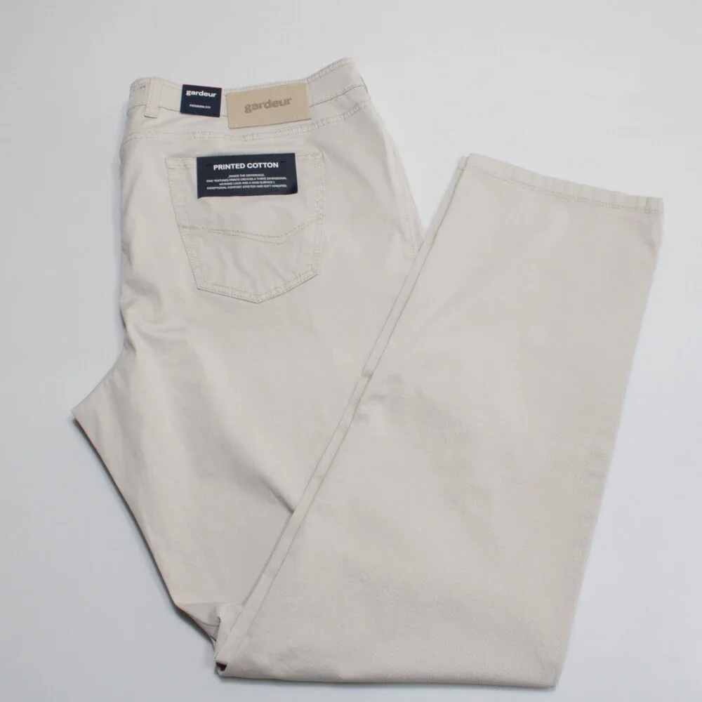 Gardeur NWT 5 Pocket Jean Cut Pants Size 44 US Modern Fit Bill-3 in Light Gray